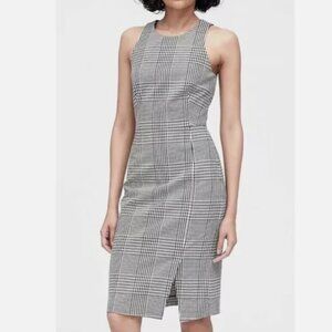 Banana Republic Plaid Racer neck Dress (sz 10)